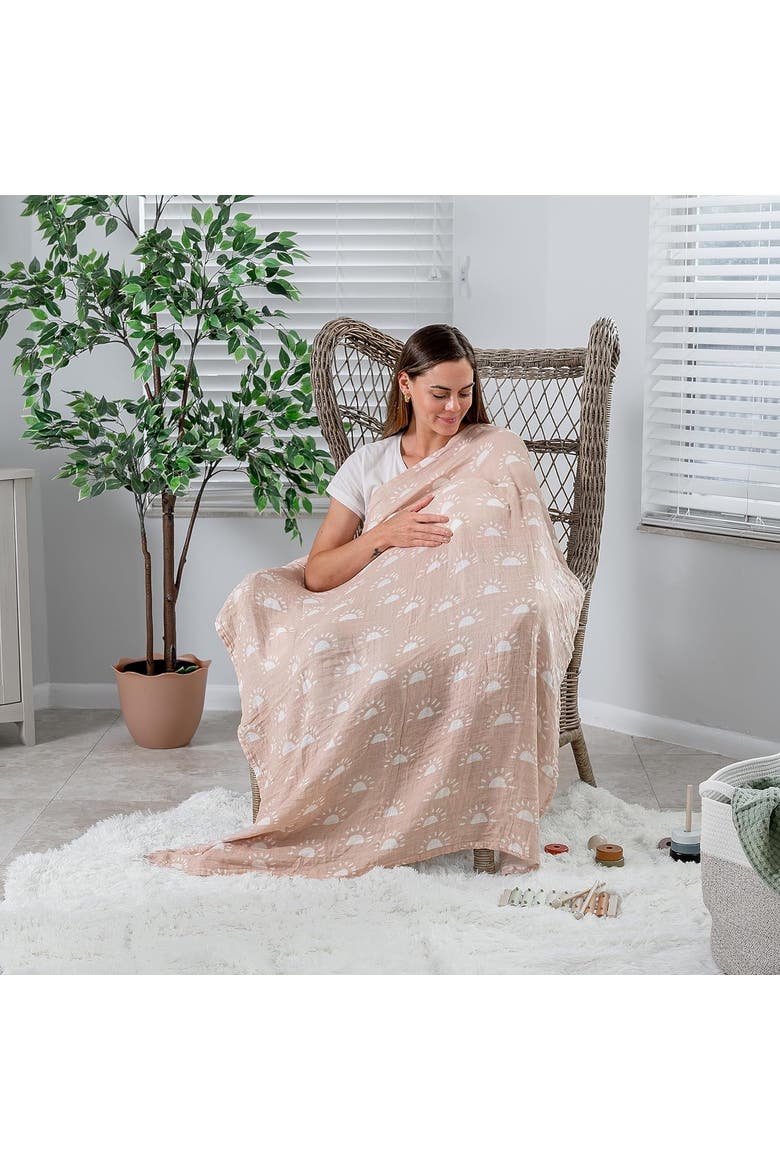Muslin Swaddle Blanket, 2 Pack, Alternate, color, Sun & Rainbow