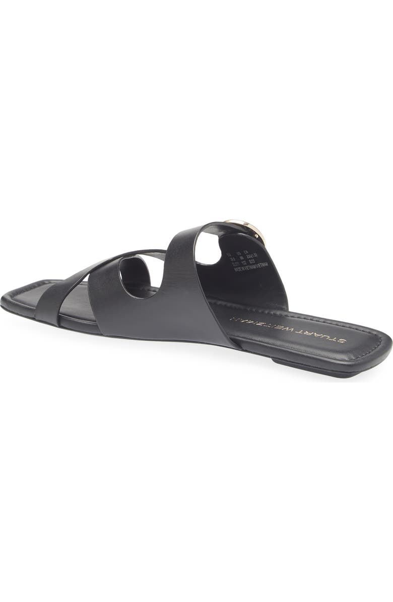 Stuart Weitzman Villa Slide Sandal, Alternate, color, Black