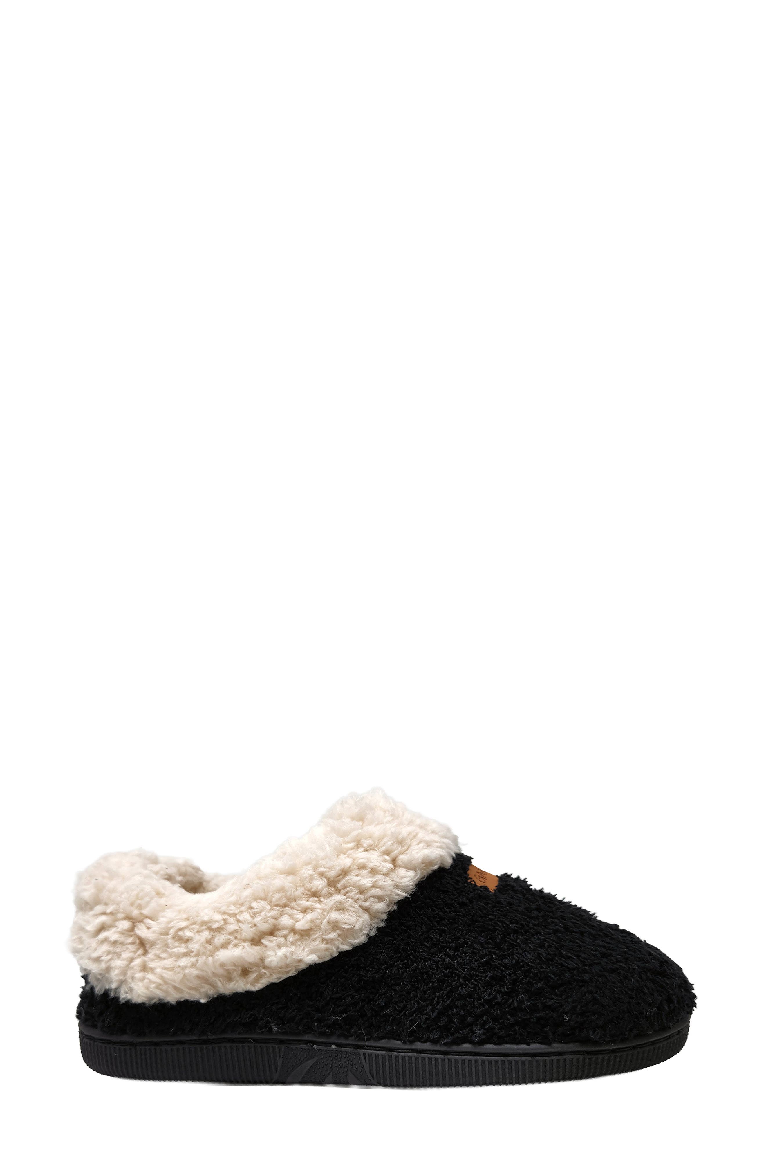 GAAHUU Cozee Faux Shearling Lined Slipper, Alternate, color, Black