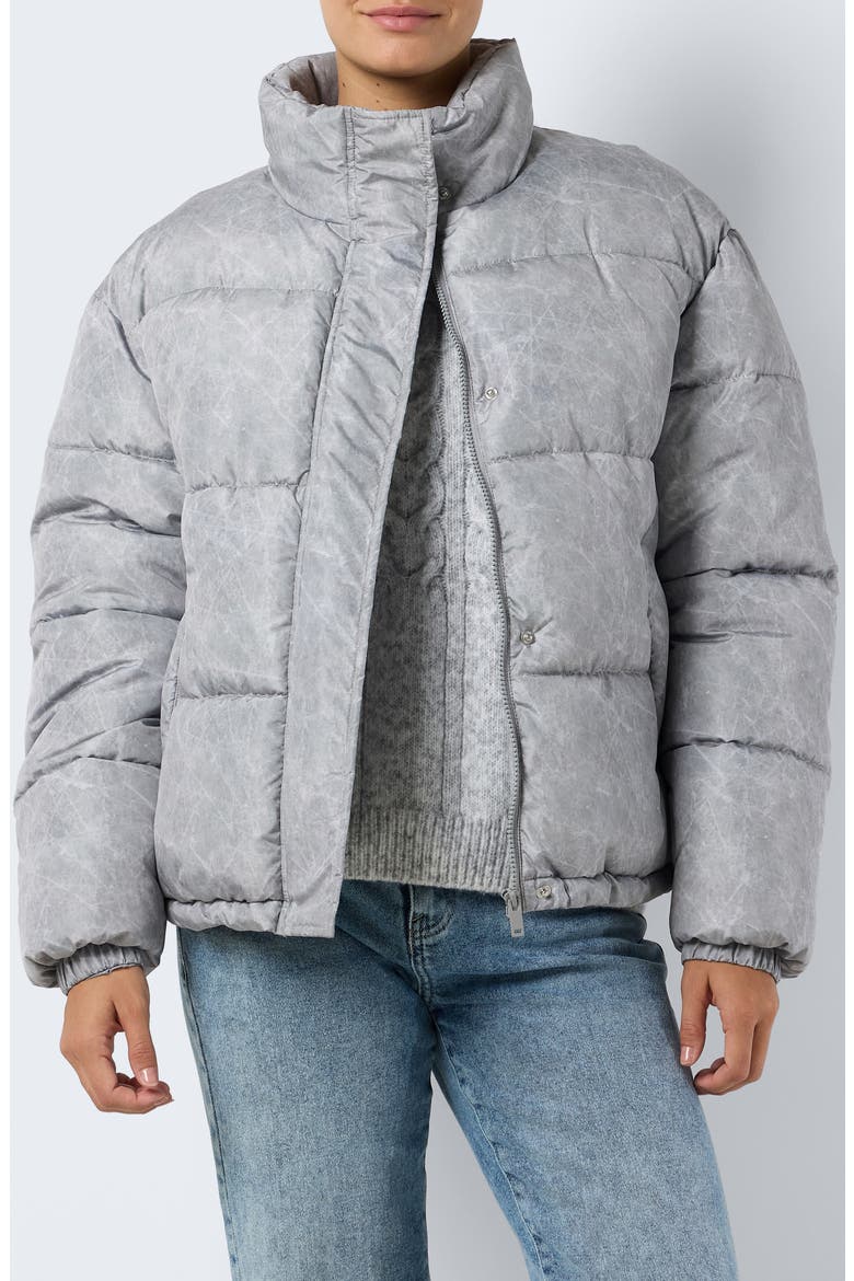 Daxy Washed Puffer Jacket, Main, color, LIGHT GREY MELANGE