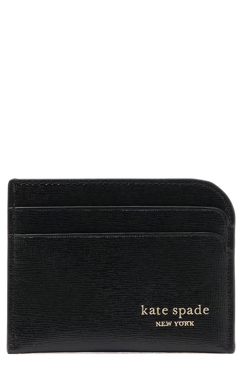 Kate Spade New York devin saffiano leather card holder, Main, color, 