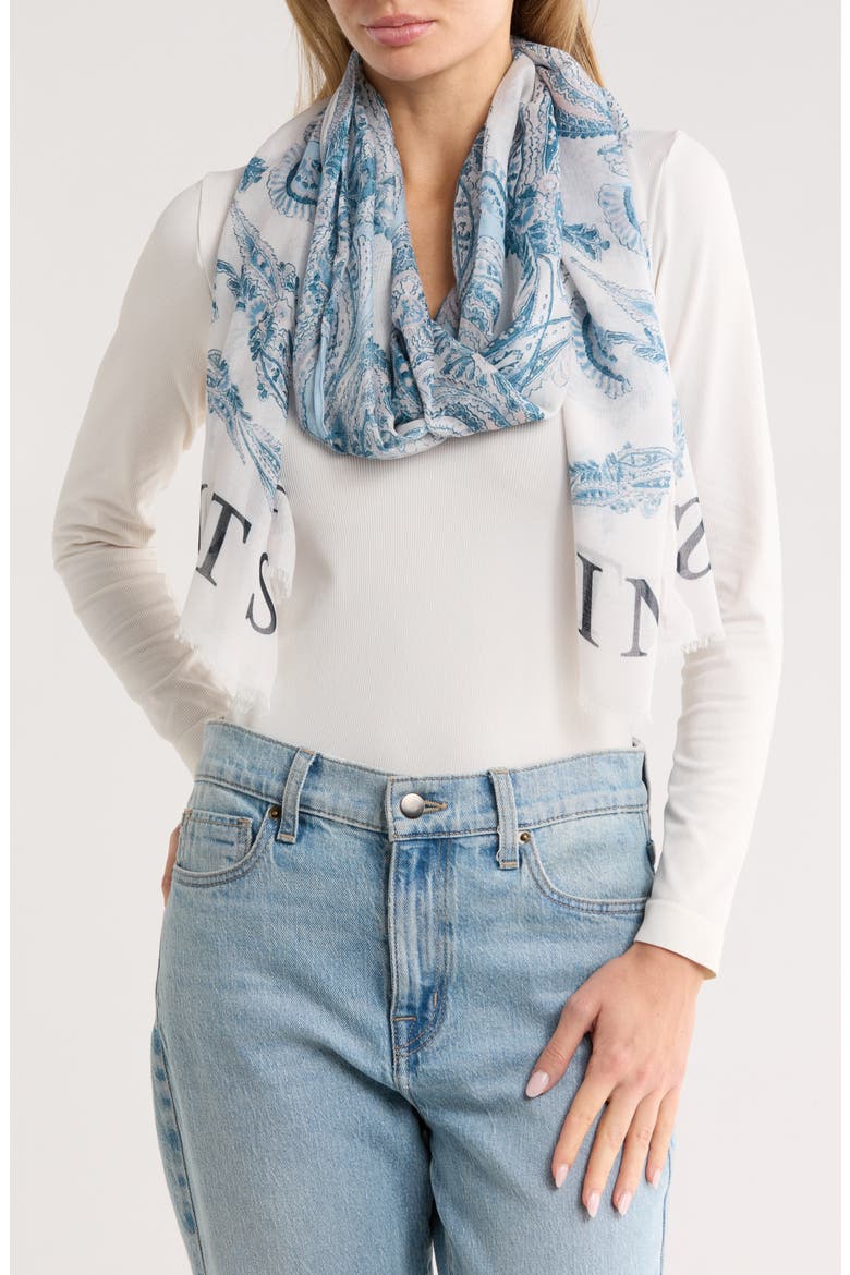 Lita Oblong Scarf, Main, color, OFF WHITE