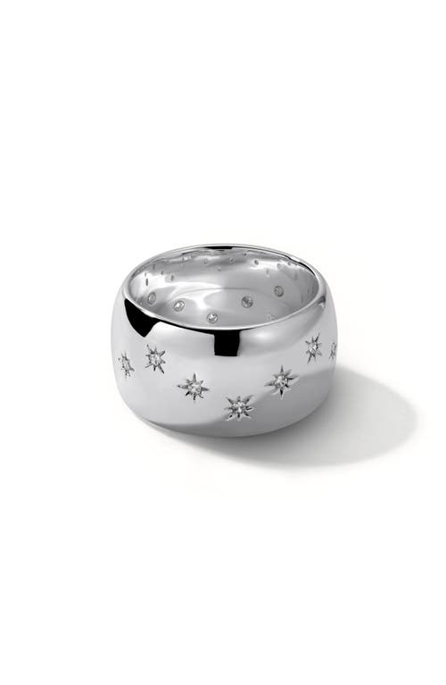 Miranda Frye Celeste Crystal Star Band Ring In Silver
