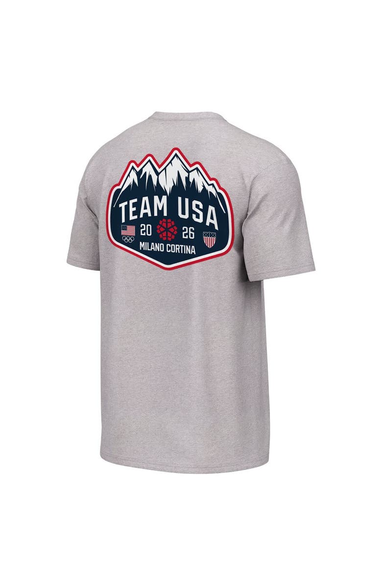 Outerstuff Men's Outerstuff  Gray Team USA Milano Cortina 2026 Winter Olympics Mountain Patch T-Shirt, Alternate, color, Gray