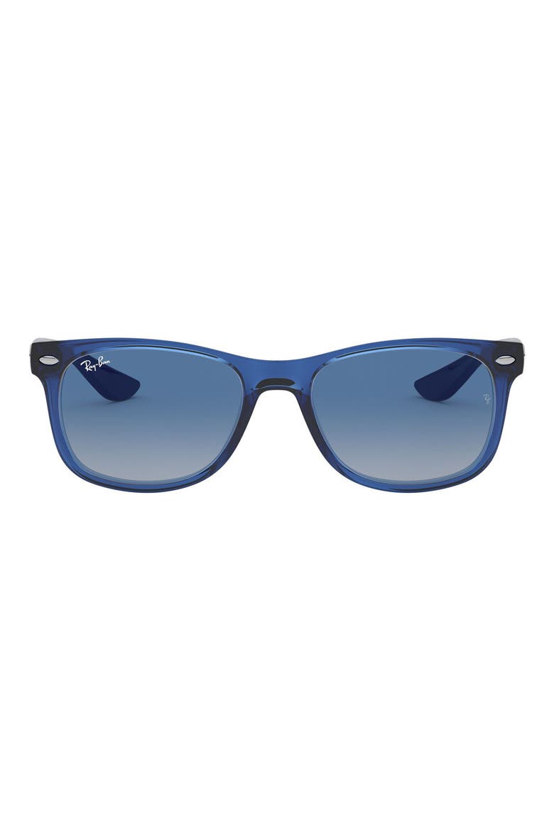Junior 48mm Wayfarer Sunglasses, Main, color, TRANS BLU
