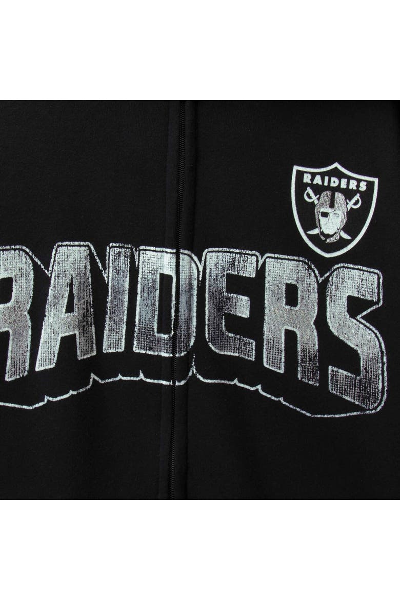 Men's G-III Sports by Carl Banks Black Las Vegas Raiders Perfect Season Full-Zip Hoodie, Alternate, color, Black
