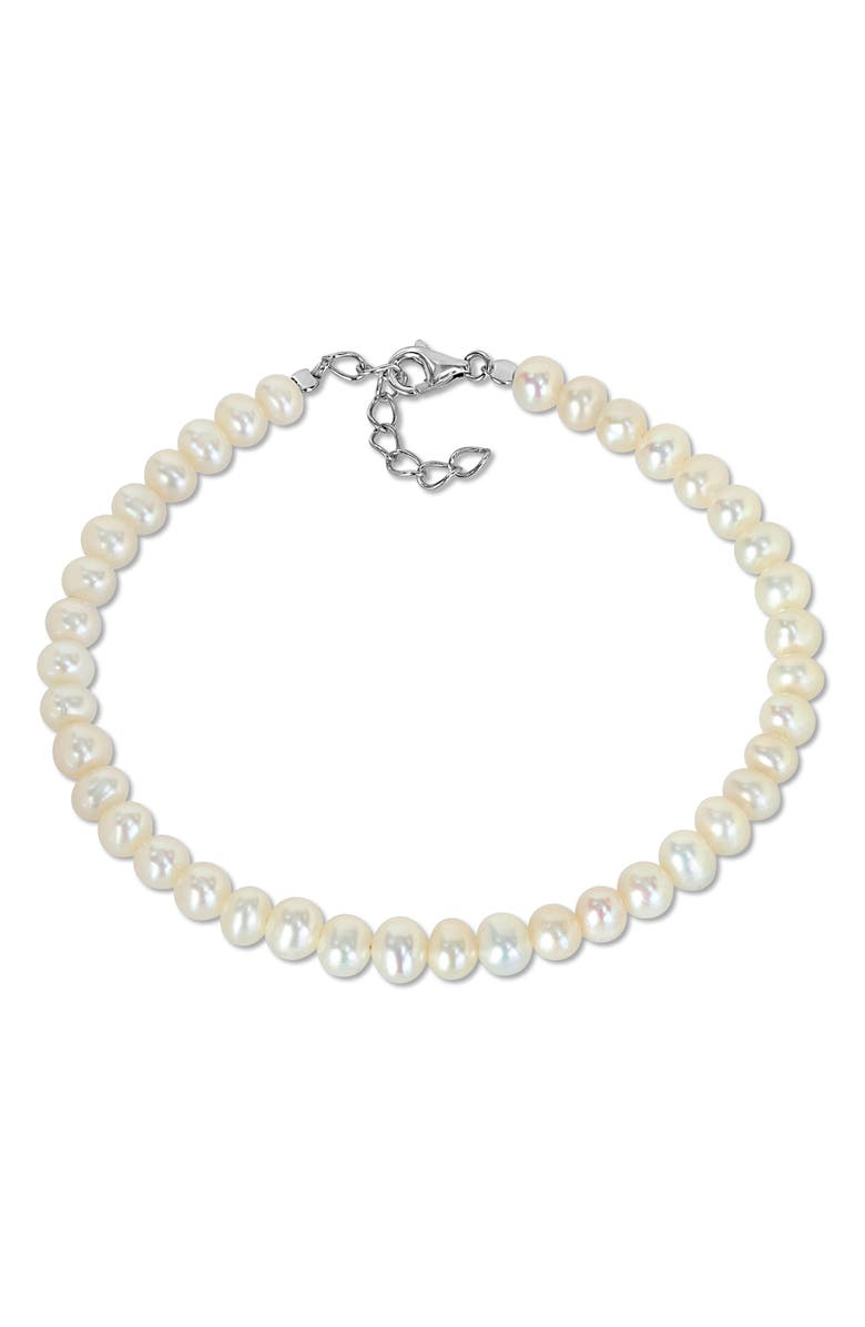 DELMAR Cultured Pearl Bracelet, Main, color, White