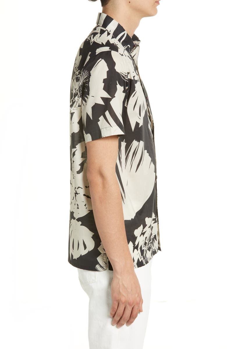 Ted Baker London Velmere Shell Print Short Sleeve Button-Up Shirt, Alternate, color, 