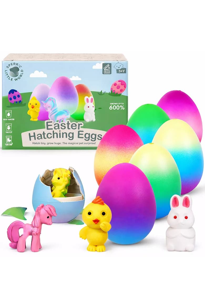 Easter Hatching Surprise Egg Toy Set, Main, color, Multicolor