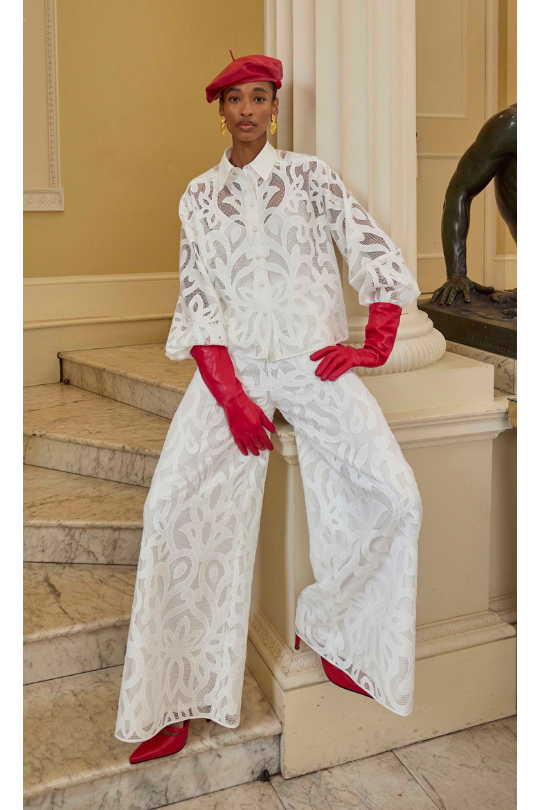 Louis Trousers, Alternate, color, White