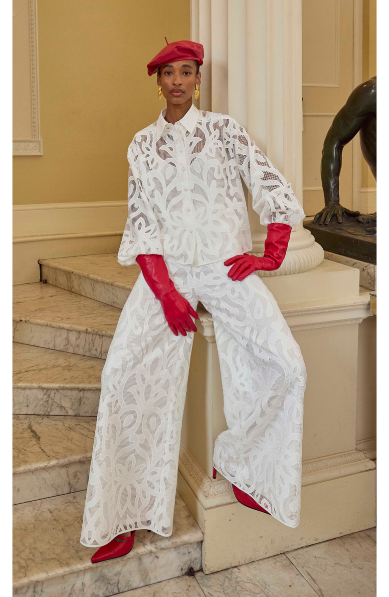 Temperley London Louis Trousers, Alternate, color, White