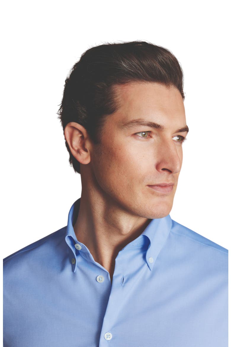 Non-Iron Oxford Shirt, Alternate, color, Sky Blue