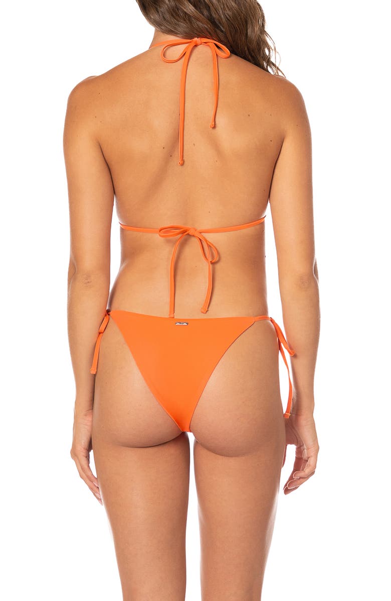 Maaji Orange Sunning Reversible Side Tie Bikini Bottoms, Alternate, color, 