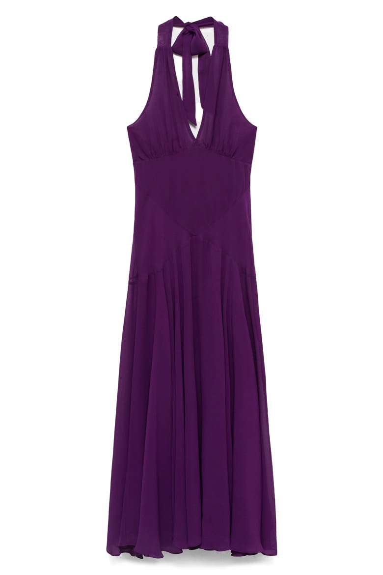 pleated halter neck dress mango Pleated halter neck dress - Women