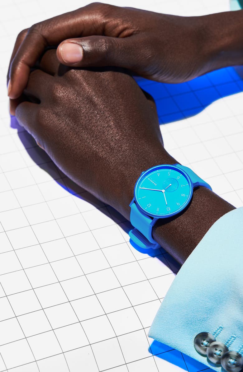 Skagen Aaren Kulør Rubber Strap Watch, 36mm, Alternate, color, 