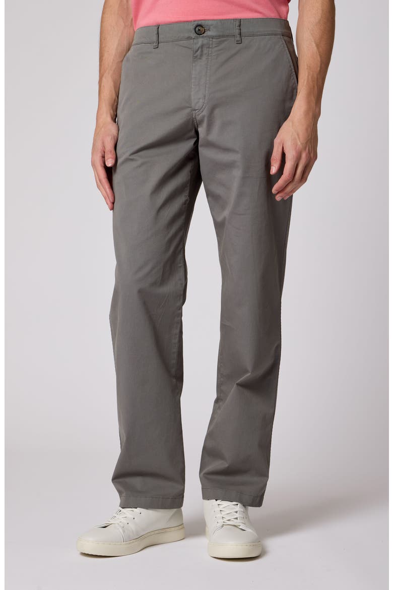 Tapered Fit Stretch Cotton Chinos, Main, color, SLATE