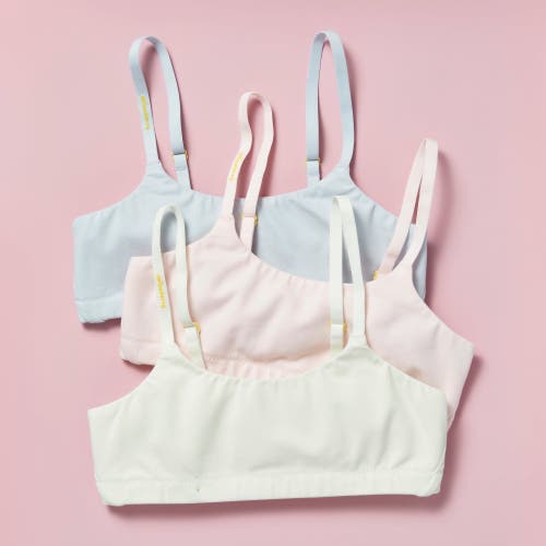 Yellowberry Pipit Pima Cotton Bra 3pk In First Petals