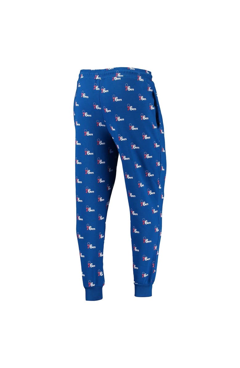 THE WILD COLLECTIVE Royal Philadelphia 76ers Allover Logo Jogger Pants, Alternate, color, Royal