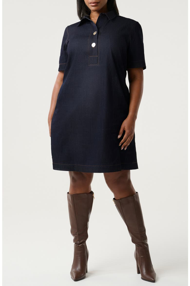 Avia Denim Shirtdress, Main, color, INDIGO NOIR