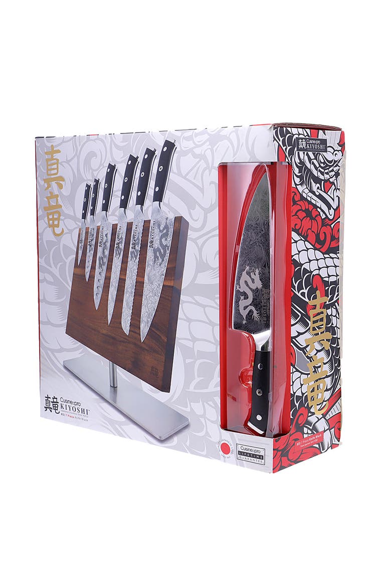 KIYOSHI® Kei 7-Piece Knife Block, Alternate, color, Silver