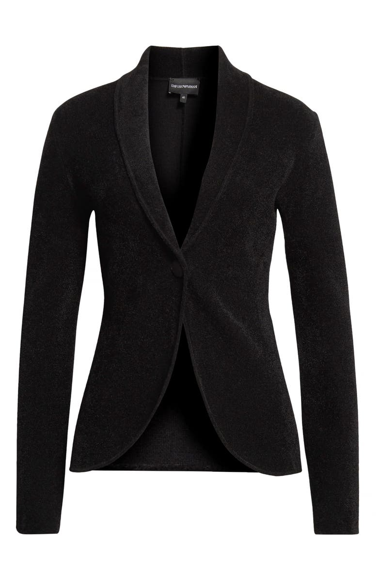 Emporio Armani One-Button Chenille Jacket, Alternate, color, 