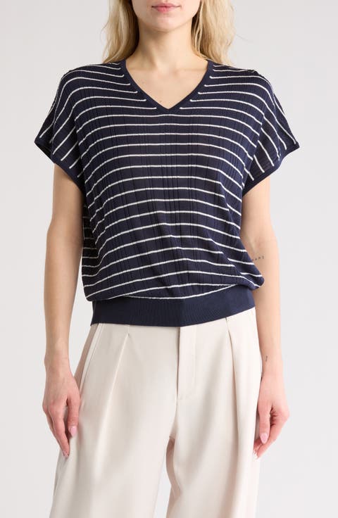 Stripe Vertical Rib Sweater