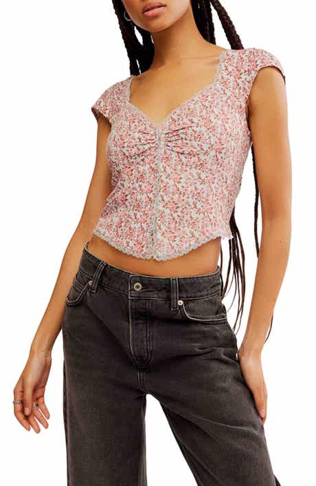 Free People Faye Floral Crop Top
