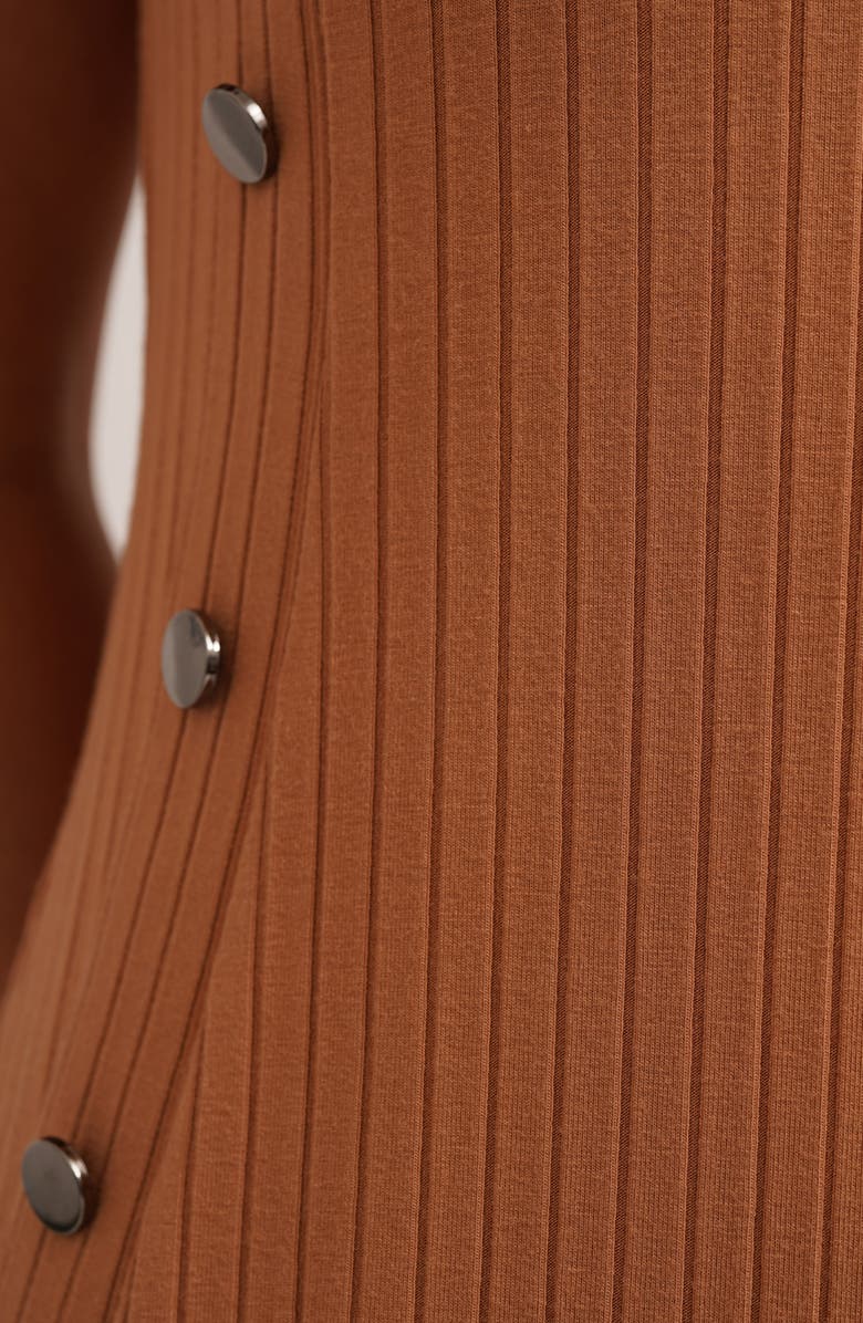 CYRUS Side Button Rib Knit Dress, Alternate, color, 