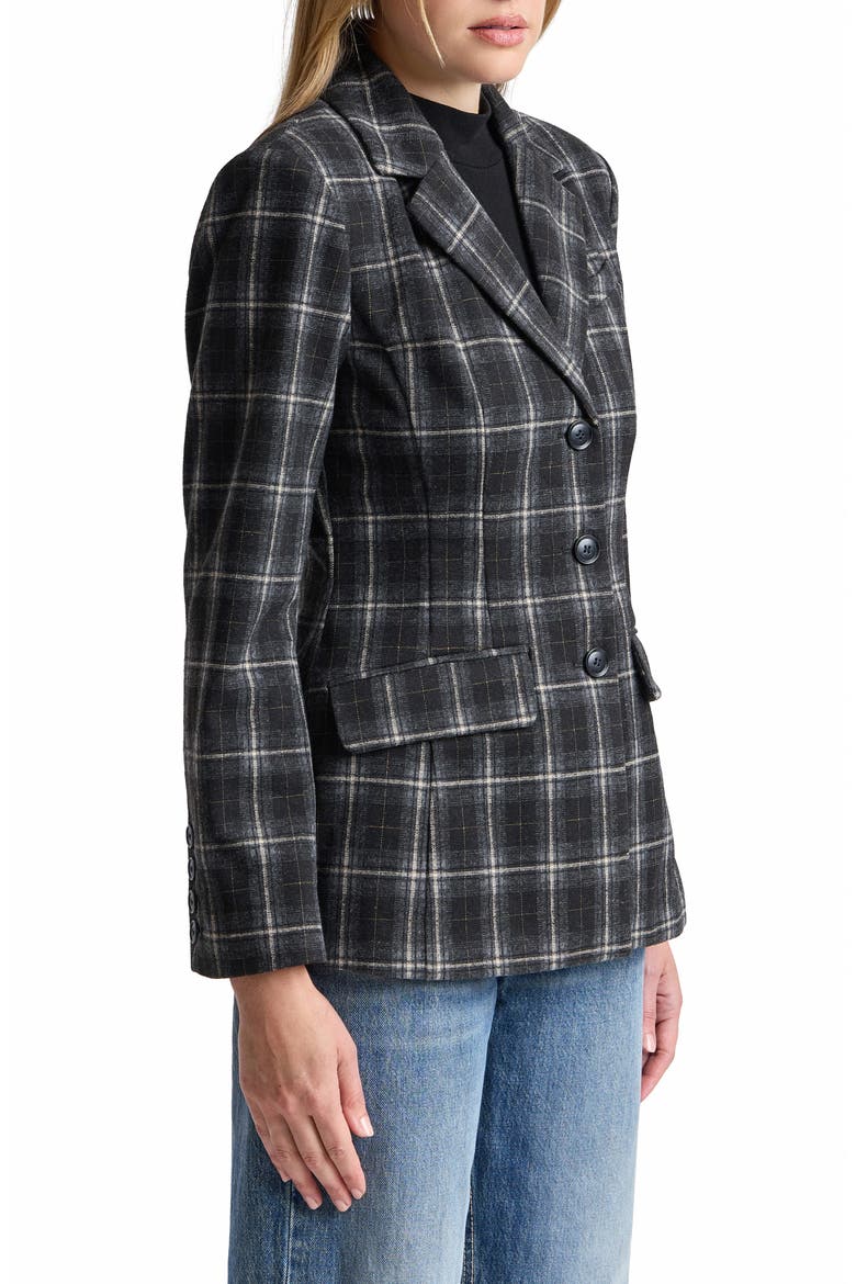 Hourglass Single Breasted Blazer, Alternate, color, MUSHROOM HERRINGBONE
