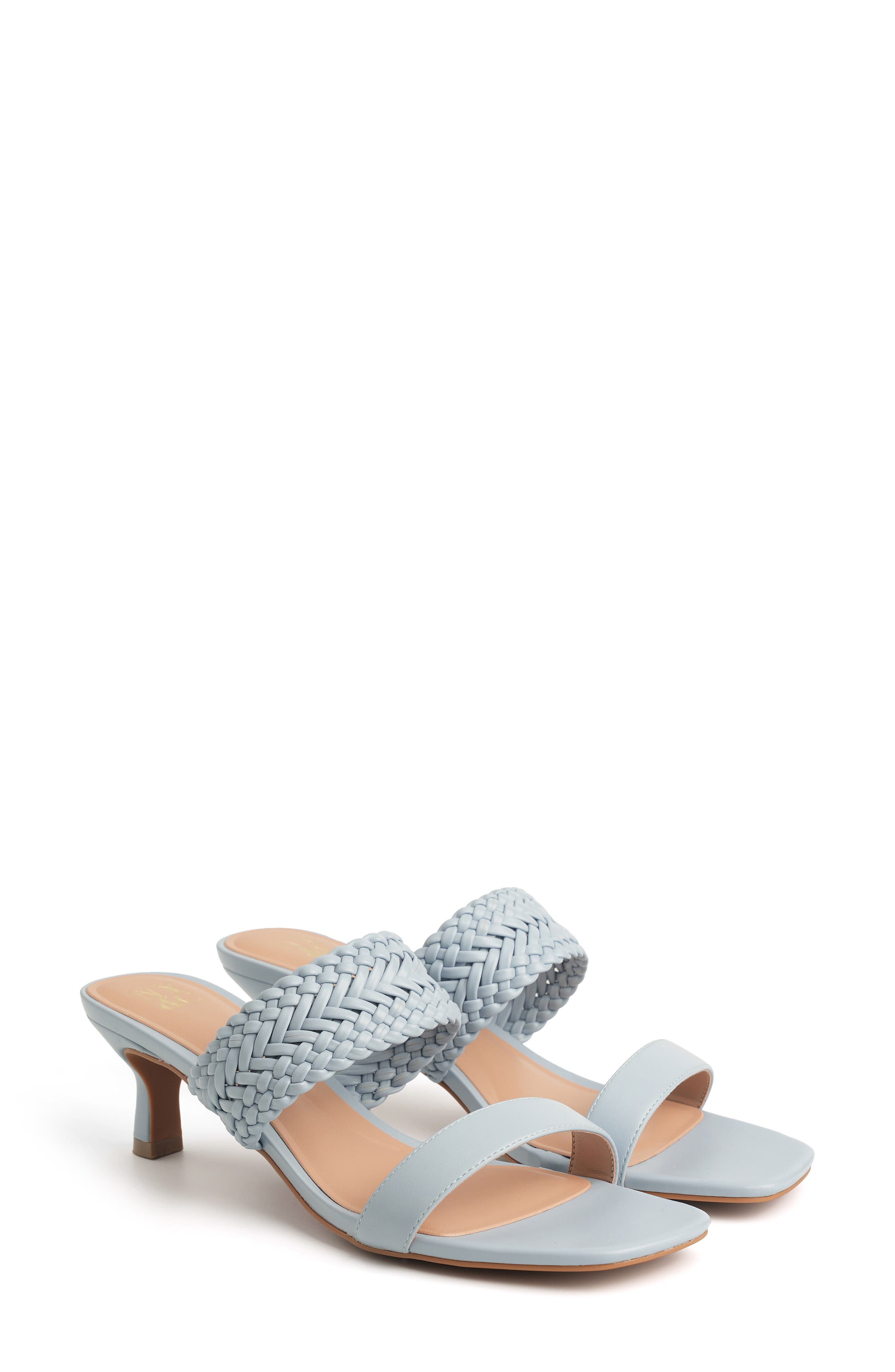 Gretchen Kitten Heel Slide Sandal, Alternate, color, BLUE