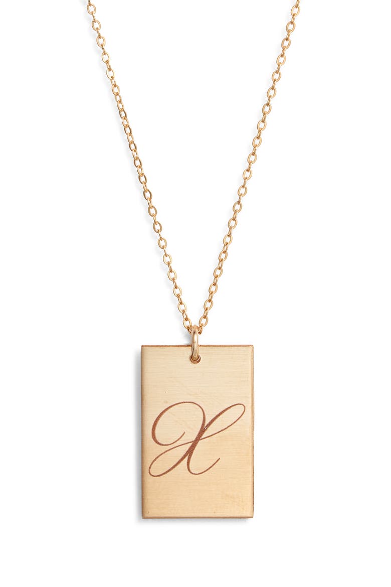 Stella Initial Pendant Necklace, Main, color, GOLD / X