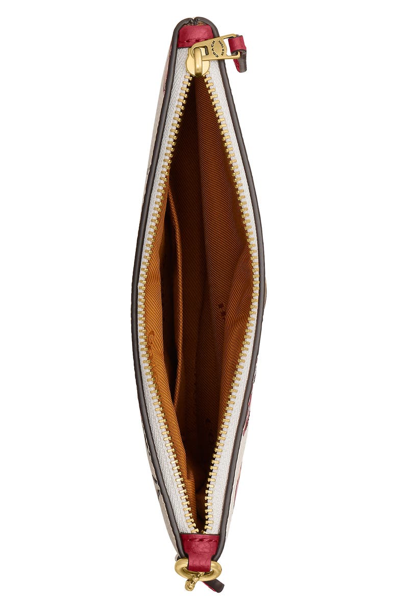 COACH Small Cherry Print Leather Boxed Wristlet, Alternate, color, 