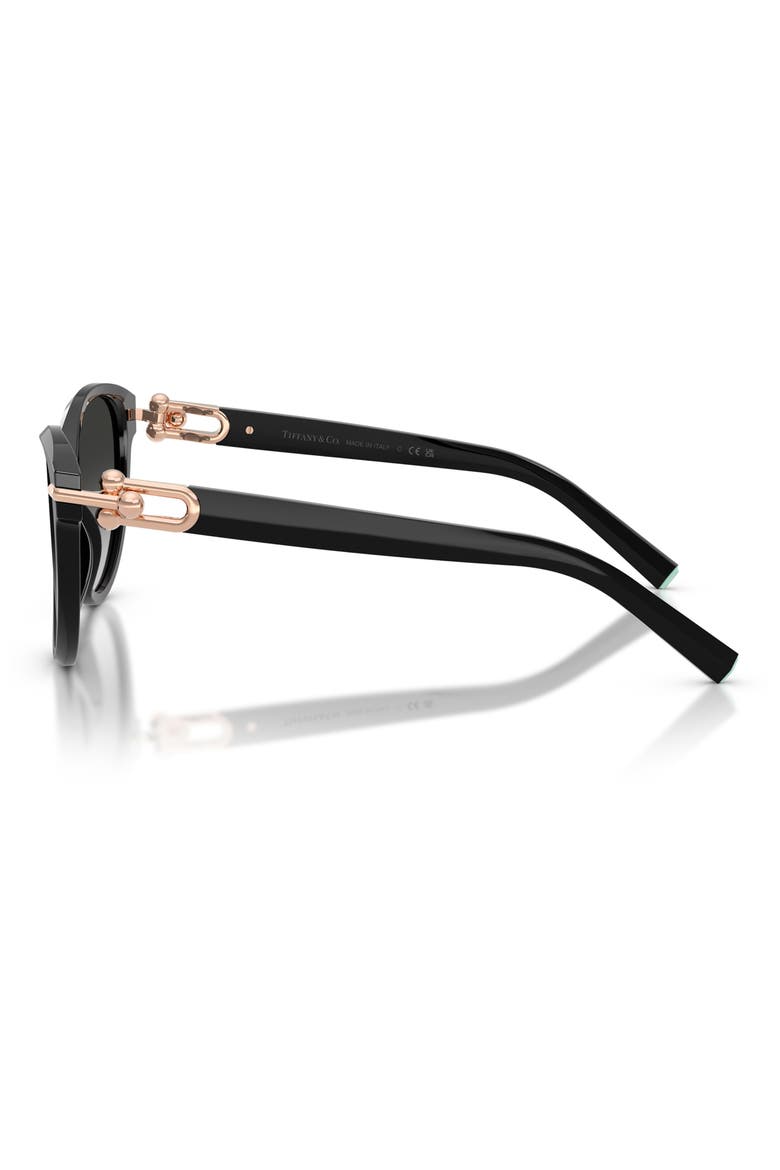56mm Cat Eye Sunglasses, Alternate, color, BLACK / GREY GRADIENT