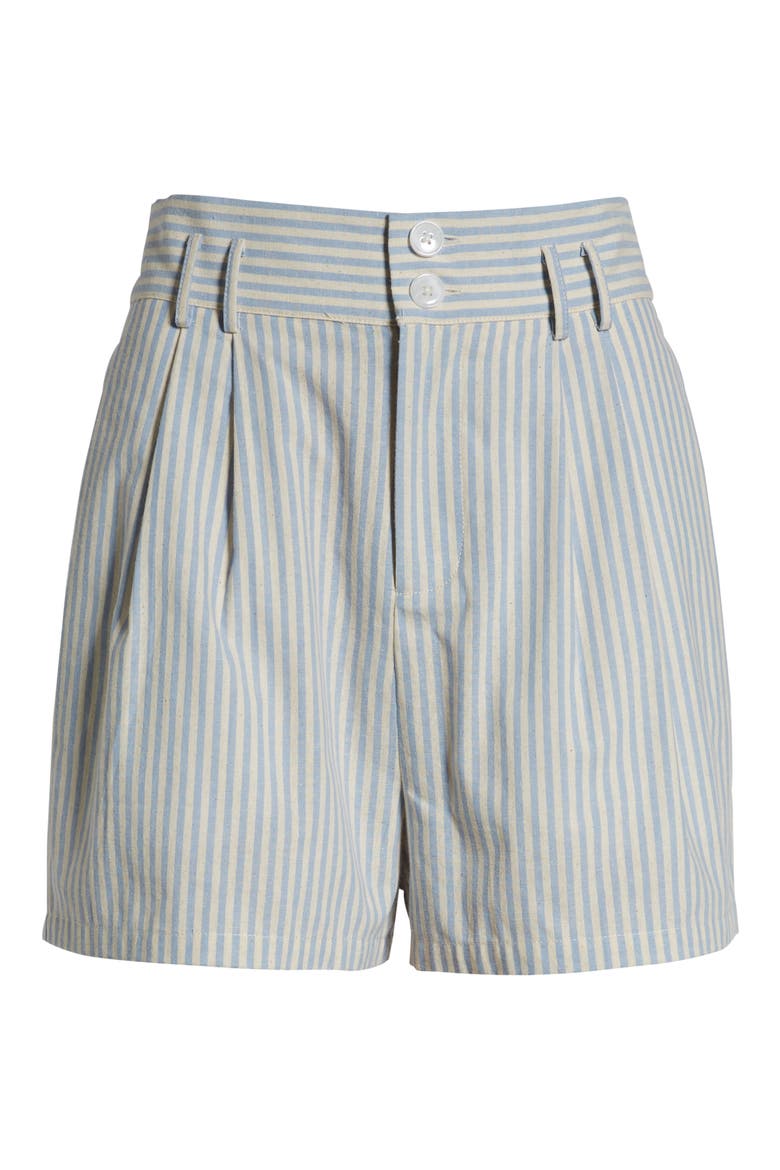 Striped Bermuda Shorts, Alternate, color, BLUE