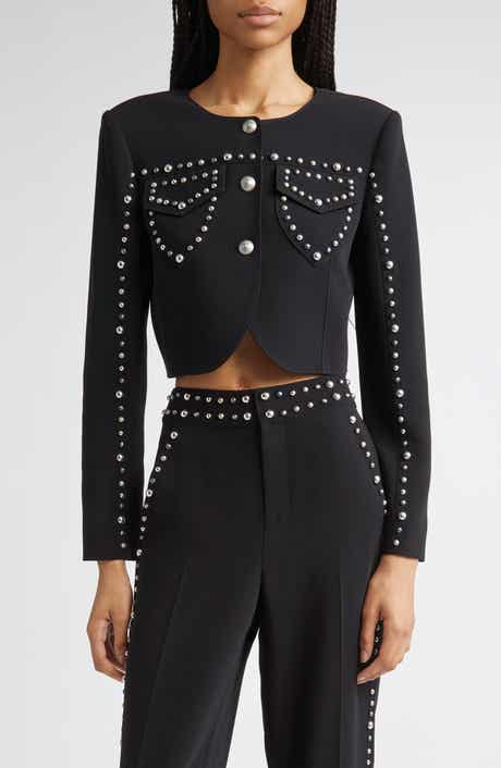 Cinq à Sept Olga Studded Crop Jacket