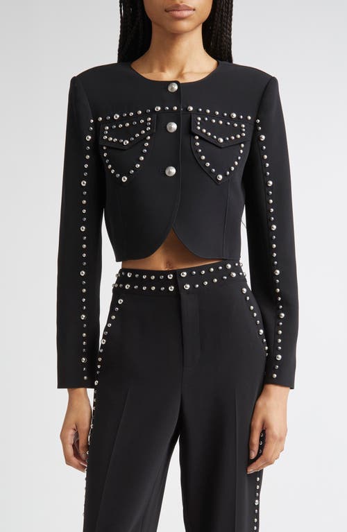 Cinq À Sept Cinq A Sept Olga Studded Jacket In Black