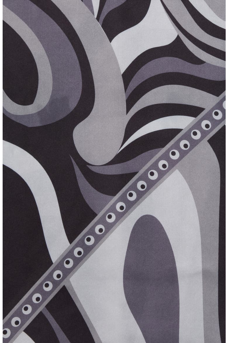 Swirly Girly Satin Scarf, Alternate, color, BLACK MULTI