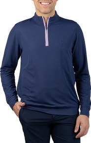TailorByrd Micro Grid Quarter Zip Performance Pullover