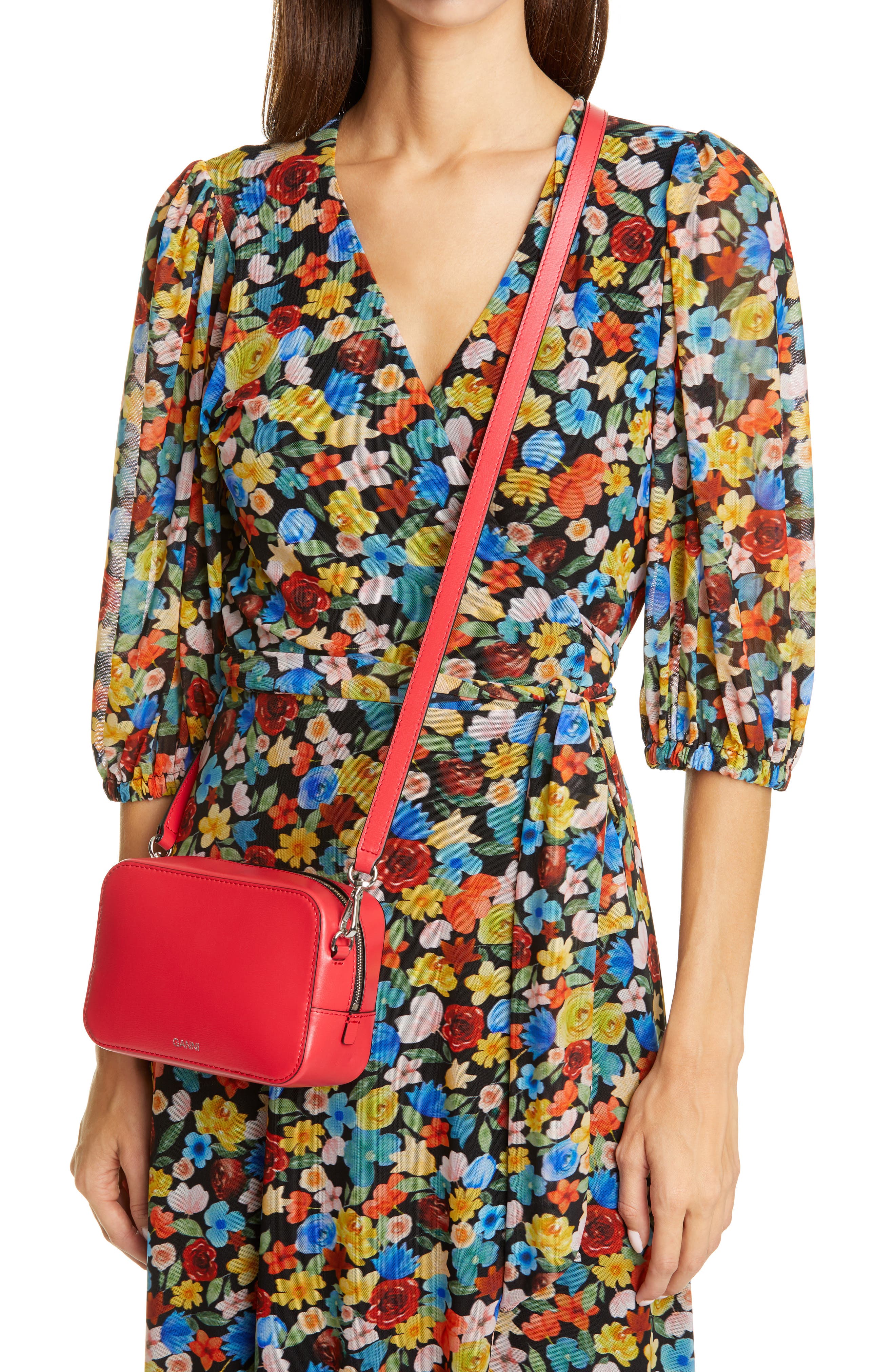 Leather Camera Crossbody Bag, Alternate, color, LOLLIPOP