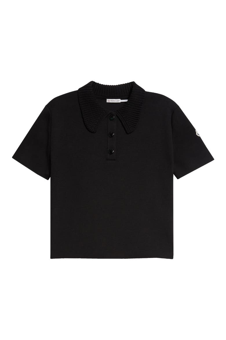 Merino Wool Polo, Alternate, color, BLACK