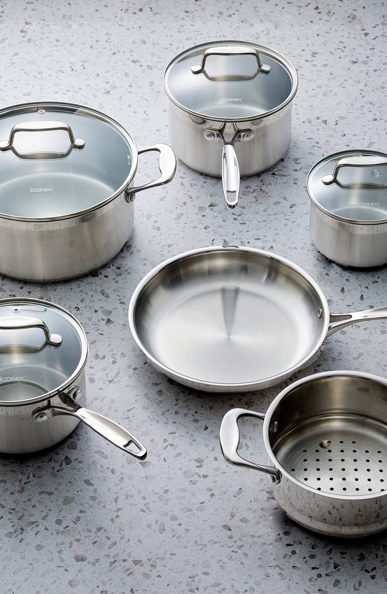 Cuisine::pro<sup>®</sup> iconiX<sup>™</sup> 10-Piece Cookware Set, Alternate, color, Silver