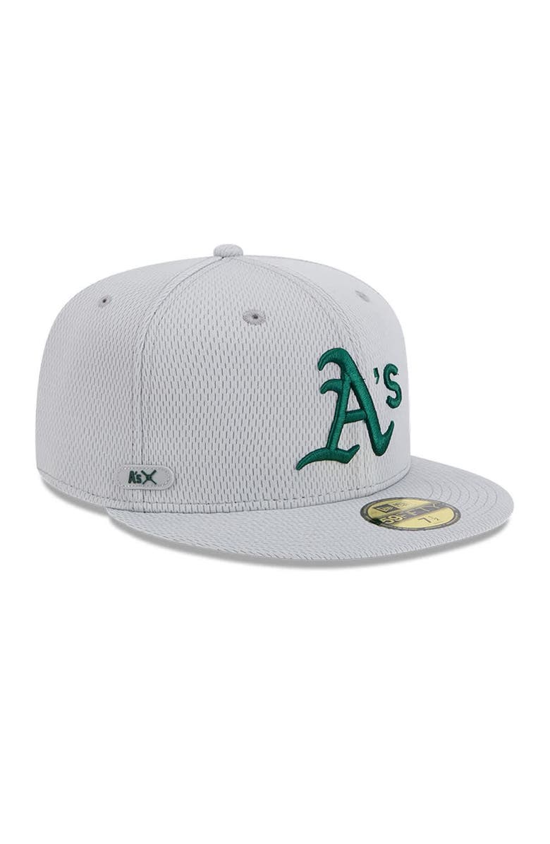 New Era Men's New Era Gray Athletics 2025 MLB Clubhouse 59FIFTY Fitted Hat, Alternate, color, 