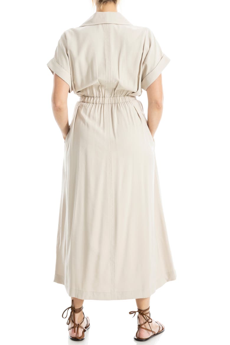 Rolled Sleeve Midi Shirtdress, Alternate, color, PUMICE-PUMICE