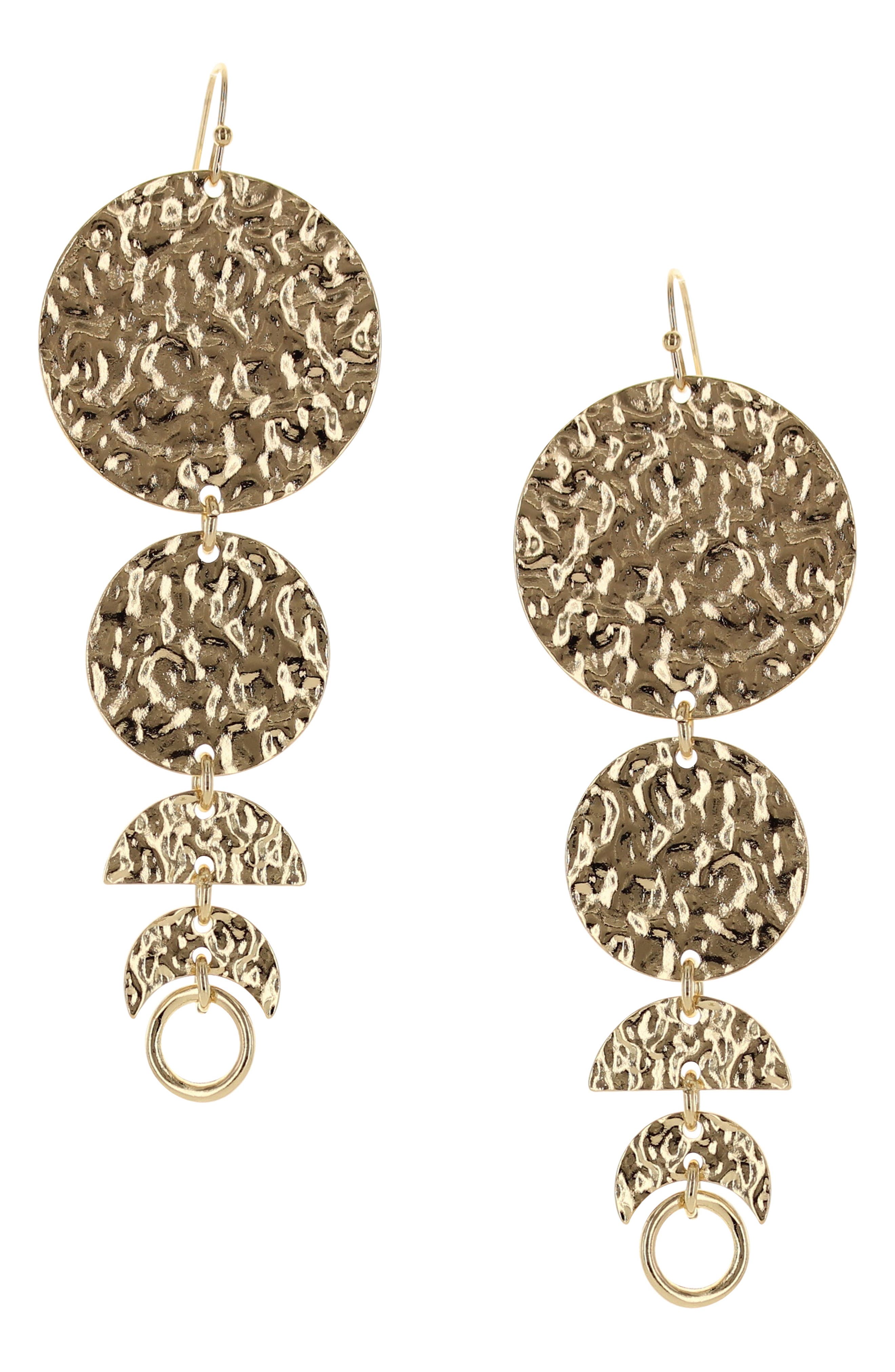 Chelsea Hammered Drop Earrings