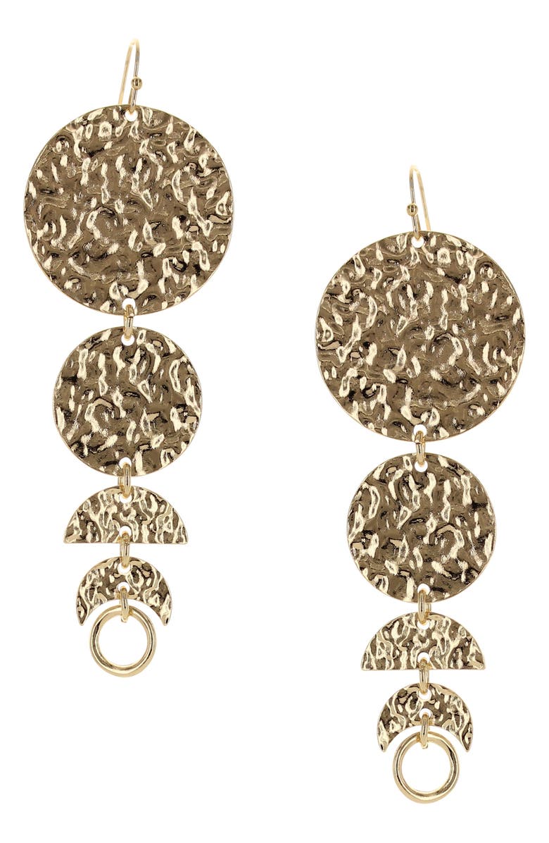 OLIVIA WELLES Chelsea Hammered Drop Earrings, Main, color, 