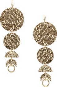 OLIVIA WELLES Chelsea Hammered Drop Earrings
