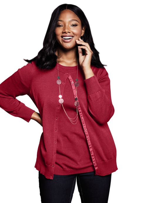 Fine Gauge Cardigan (Plus Available)