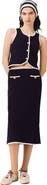 maje Midi skirt with crochet trim