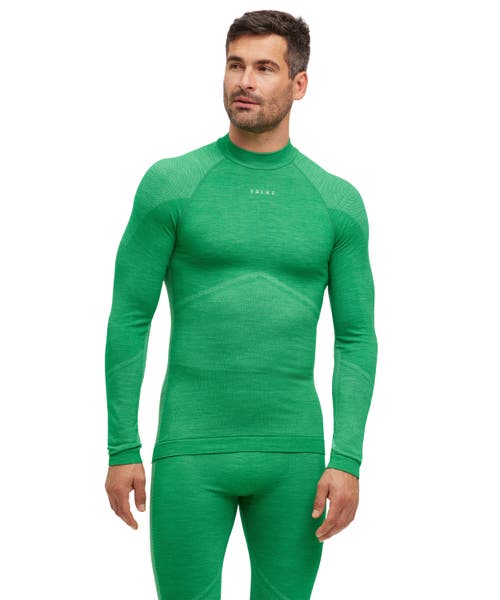 Falke Wool Tech Trend Base Layer Top In Green