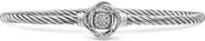 David Yurman Infinity Bracelet in Sterling Silver with Diamonds, 3mm